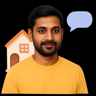 Person with home illustration