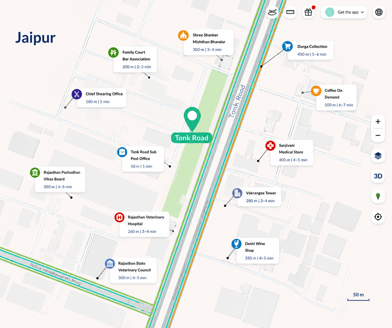 Connectivity map